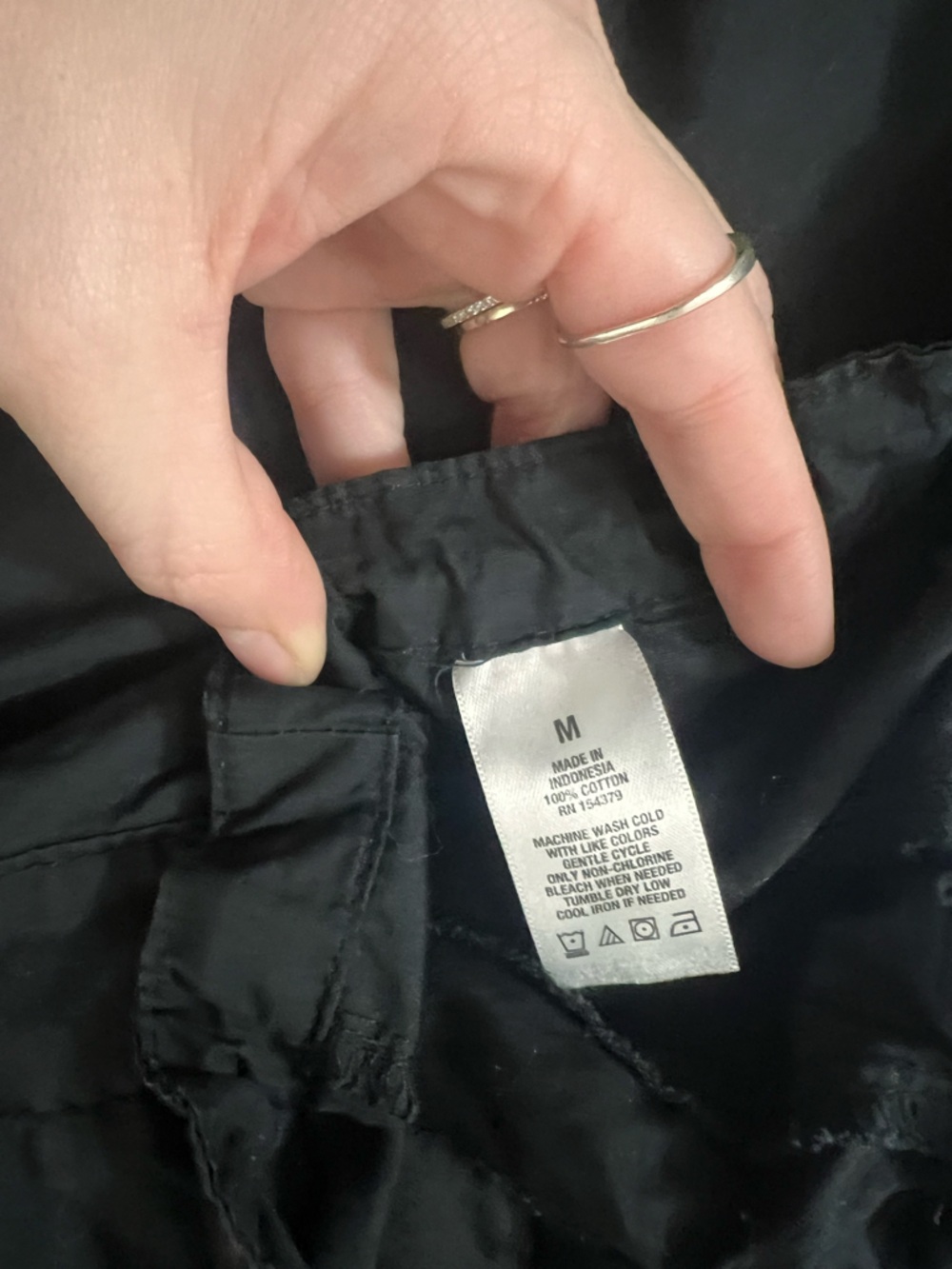 Aeropostale Black Women's Drawstring Hem Joggers Parashoot - Picture 3 of 4
